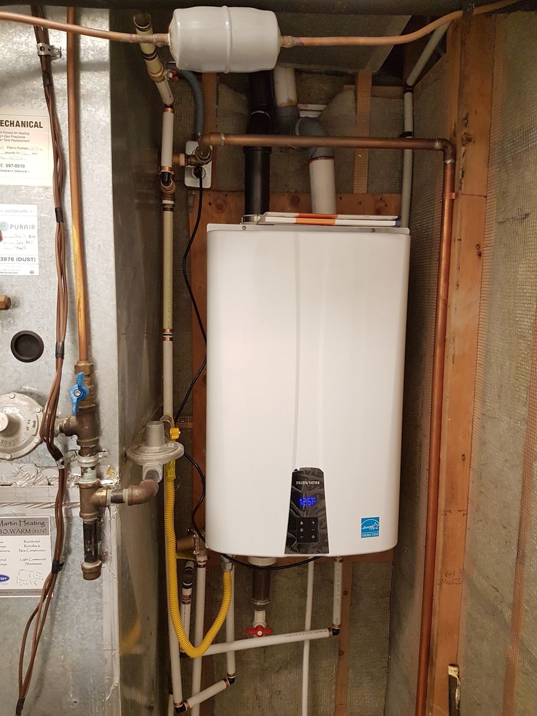 Tankless water heater install